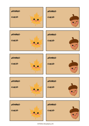 Etiquetas Otonales